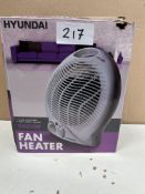 Hyundai 2000w Fan heater. RRP £30 - GRADE U