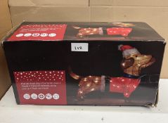Pop up tinsel dog christmas decoration. RRP £60 - GRADE U