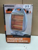 Hyundai 800w streamline quartz heater. RRP £30 - GRADE U