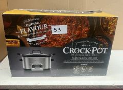 Crockpot 5.6L Capacity slow cooker. RRP £80 - GRADE U