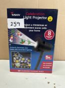 Siskin celebration light projector. RRP £25 - GRADE U