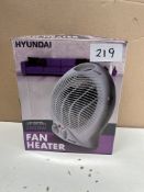 Hyundai 2000w Fan heater. RRP £30 - GRADE U
