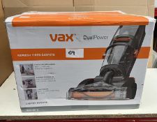 Vax dual power carpet washer. RRP £170 - GRADE U