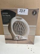 Morrisons 2000W Fan heater. RRP £25 - GRADE U