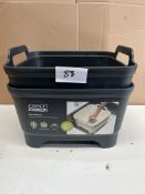 Joblot of 2 Joseph joseph wash and drain bowls with plug. RRP £80 - GRADE U