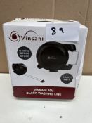Vinsani 30m black washing line. RRP £25 - GRADE U