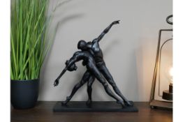 Couple Dancing Matt Black Ornament