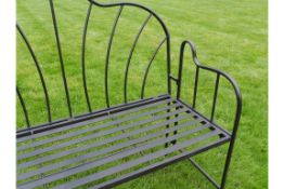Black Metal Garden Bench