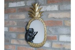 Pineapple Monkey Mirror
