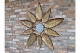 Extra Large Golden Leaf Mirror