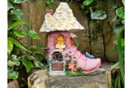 Large Pink Boot Fairy Home