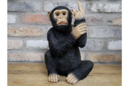 Large Middle Finger Monkey Ornament