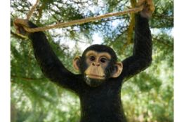 Swinging Monkey Garden Ornament