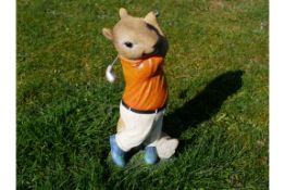 Squirrel Golfer Sporting Indoor or Outdoor Ornament