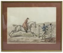 Pair of Antique Hunting Prints