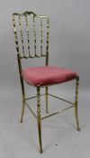 Vintage Italian Brass Chiavari Chair