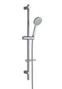 Brand New Boxed Bathstore Pure Airdrop 105mm Multi Function Shower Head and Riser Rail Kit RRP £8...
