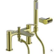 Brand New Boxed Bathstore Aero Shower Mixer Tap - Brushed Brass RRP £210 **No VAT**
