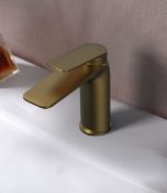 Brand New Boxed Bathstore Aero Basin Mixer Tap (No Waste) - Brushed Brass RRP £85 **No VAT**