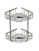 Brand New Boxed Bathstore Wire Double Corner Basket RRP £30 **No VAT**