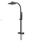 Brand New Boxed Bathstore Aero Exposed Thermostatic Shower System - Matt Black RRP £270 **No VAT*...