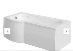 Brand New Bathstore Pilma Left Hand Shower Bath with Screen - 1700 x 850mm RRP £560 **No VAT**