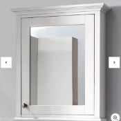 Brand New Boxed Country Living Wicklow Bathroom Mirror Cabinet - Matt White RRP £265 **No Vat**