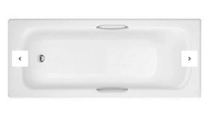 Brand New Bathstore Claro White Straight Bath with Grips - 1700 x 700mm RRP £250 **No VAT**