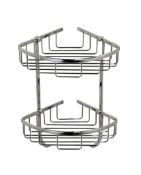 Brand New Boxed Bathstore Wire Chrome Double Corner Bathroom Storage Basket RRP £60 **No Vat**