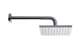 Brand New Boxed Bathstore Fresh Square Fixed Shower Head (with wall arm) RRP £65 **No Vat**