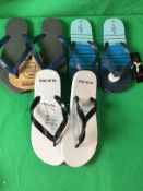 3 x Mens Flip Flops Including Mad Wax Mixed Sizes