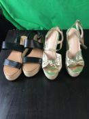 2 Pairs Ladies Wedges Mixed Sizes Includes Office and New Look