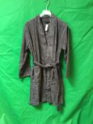 Grey Terry Towelling Bath Robe Size 12
