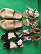 4 Pairs Ladies Summer Shoes Mixed Sizes