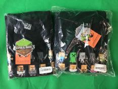 2x Minecraft Sweatshirt Kids 14-15