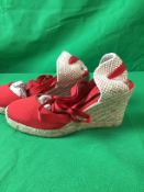 Ladies Sosa Dark Red Wedges Size 5