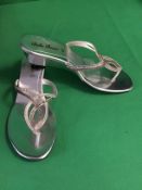 Ladies Belle Beux Wedge Silver Size 40