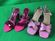 2 x Pairs Ladies Pink Heals Mixed Sizes Including Zara and Oasis