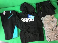 Bundle of Clothing Mixed Sizes Including Fortnite Hoodie