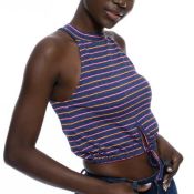 5 Style Snatch Striped Shoulderless Top RRP £75