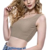 style snatch Knitted Pastel Vest Top