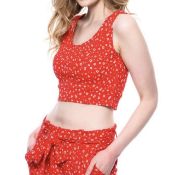 3 sets Women's Red and White Playsuit-romper