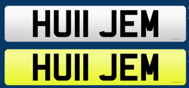 HU11 JEM Private Number Plate on Retention Certificate