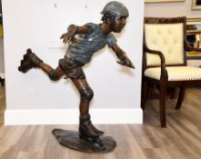Title: 4ft High Heavy Bronze Art SculptureDescription: 4458 - This hand cast bronze art sculpture of