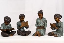 Title: Set of Four Figures Cast in BronzeDescription: 4482 - Set of four hand cast bronze figures