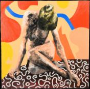 Title: Original oil on Canvas by SalomoneDescription: 7625 - A very colourful striking original