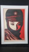 Title: Shepard Fairey Signed Lithograph.Description: 7849 - Lithograph dated and signed by Shepard