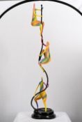 Title: 4ft Bronze Art SculptureDescription: 4479 - This striking sculpture of 3 climbers on a rope