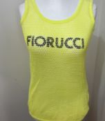 Women’s Designer Fiorucci Yellow Vest Tee Med 10/12