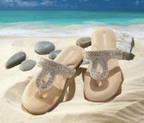 12 Brand New Pairs of Heavenly Feet Twist Throng Sandals